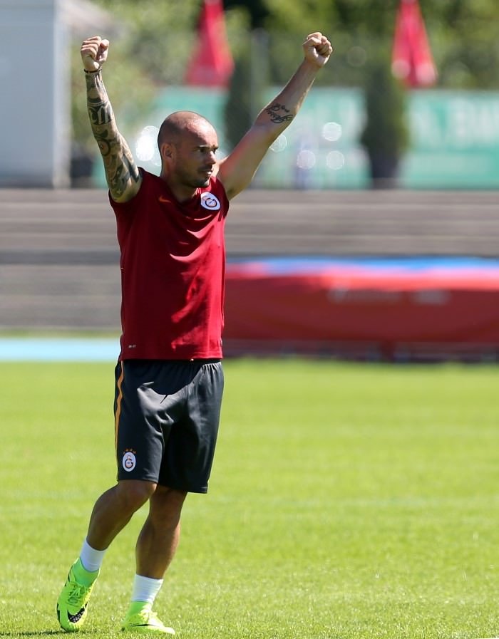 Galatasaray antrenmandan ilginç kareler