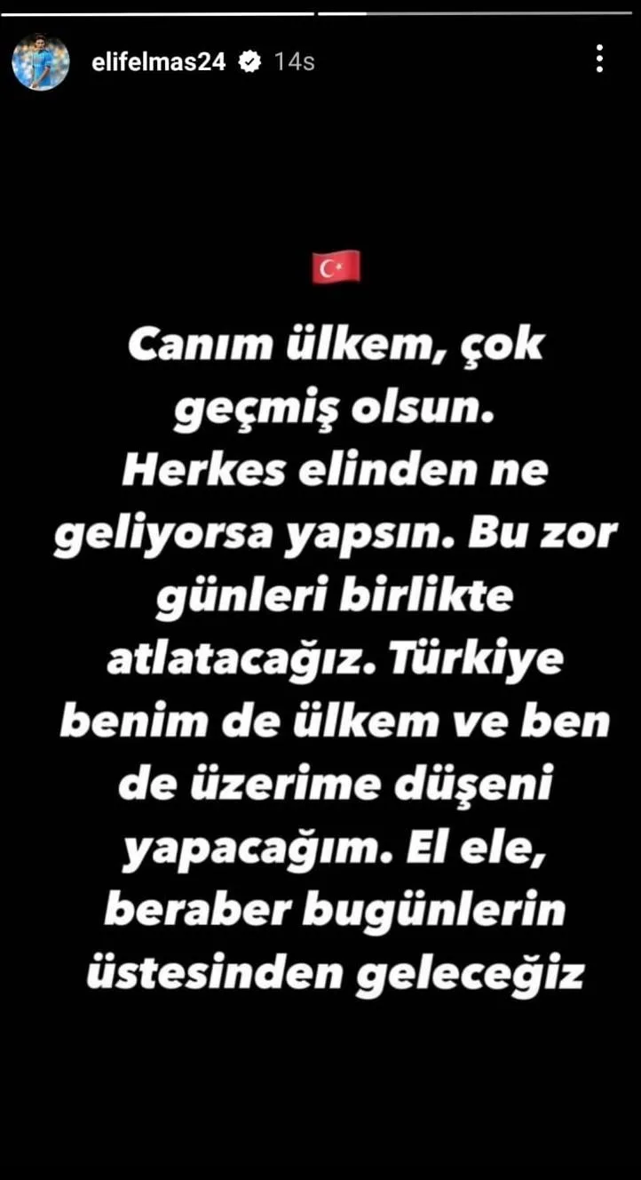 Eljif Elmas'tan depremzedelere destek mesajı! - 1