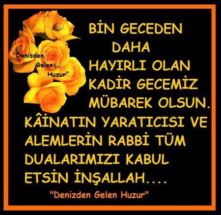 2017 yılı resimli Kadir Gecesi mesajları