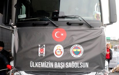 Beşiktaş, Fenerbahçe ve Galatasaray’ın ’Dostluk TIR’ları aynı anda yola çıktı