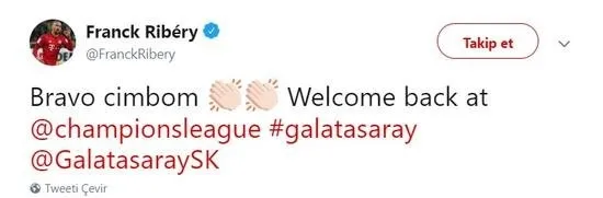 Franck Ribery'den Galatasaray paylaşımı - 1
