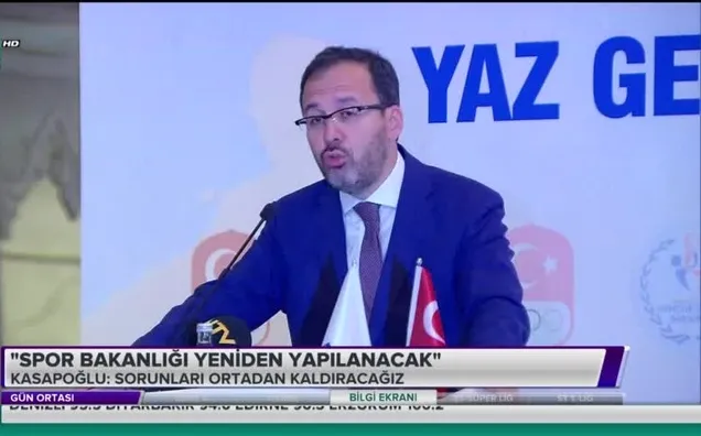 Mehmet Kasapoğlu: "Spor Bakanlığı yeniden yapılanacak"