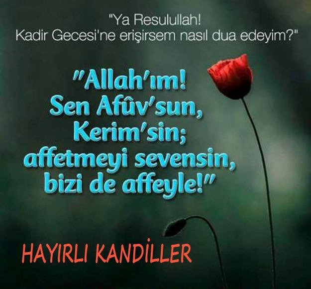 2017 yılı resimli Kadir Gecesi mesajları