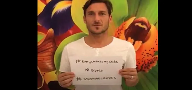 Totti'den Suriyeli çocuklar için anlamlı mesaj