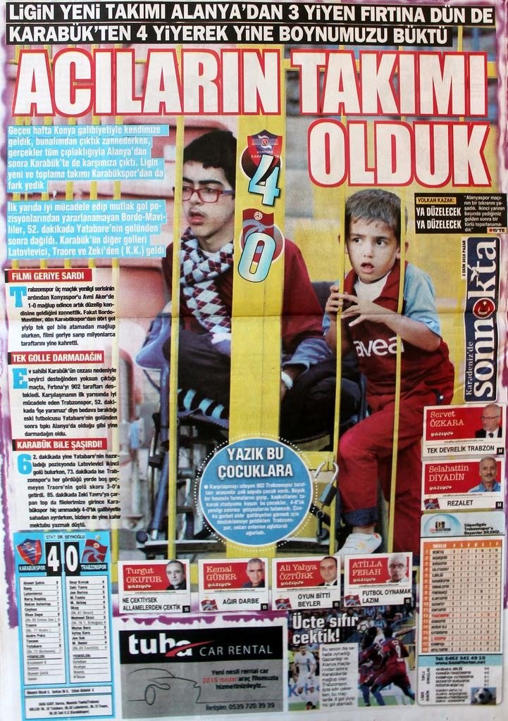 Yerel gazetelerden Trabzonspor’a tepki