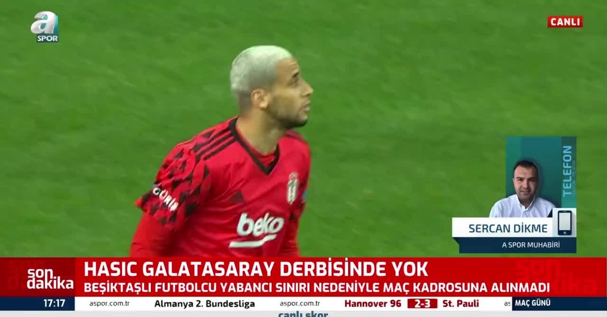 Hasic Galatasaray derbisinde yok!