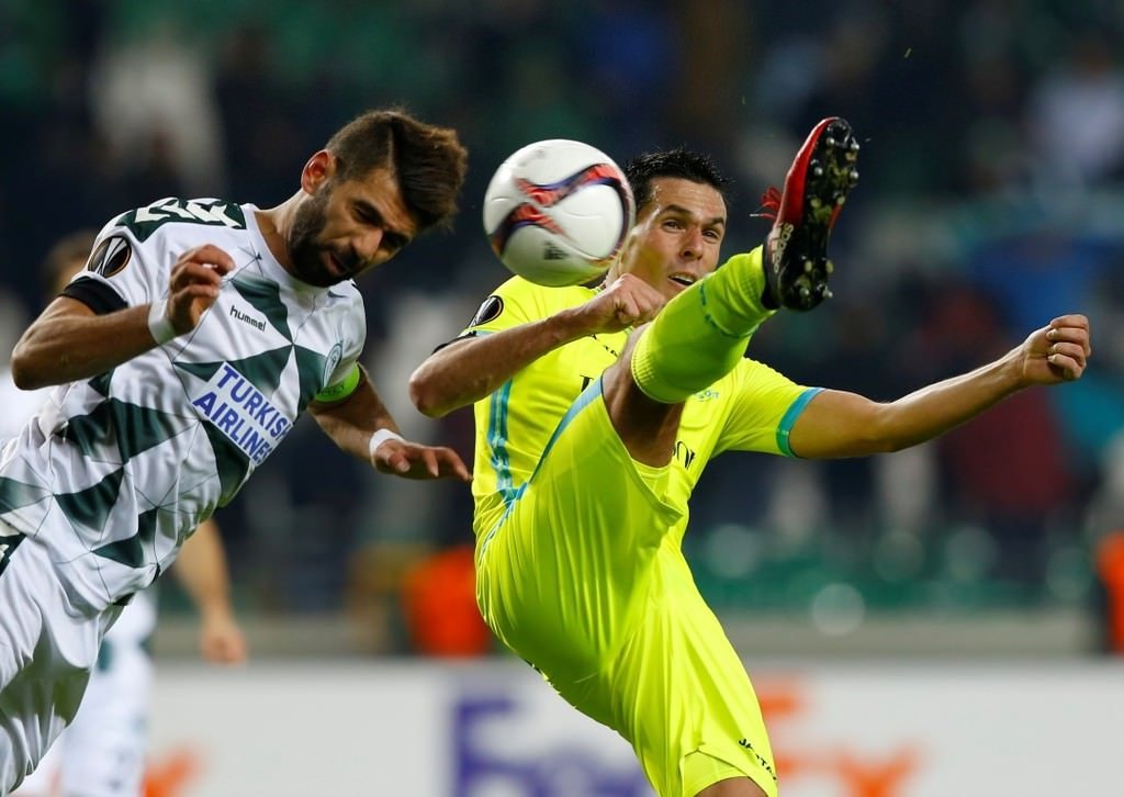Konyaspor - Gent maçından kareler