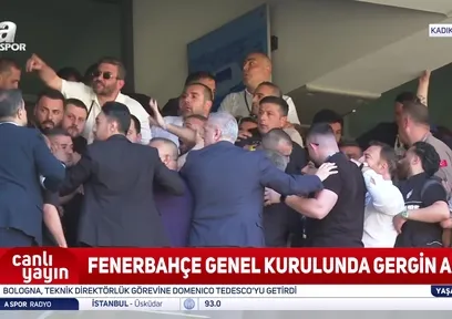 Fenerbahçe genel kurulunda büyük gerginlik