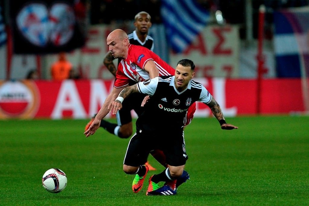 Olympiakos - Beşiktaş maçından kareler