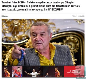 GALATASARAY HABERLERİ: Gigi Becali’den flaş G.Saray sözleri! Morutan için FIFA’ya gitmek istemiyorum