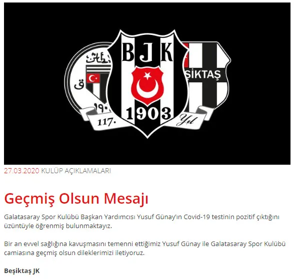Futbol camiasından Yusuf Günay ve Kayserispor'a geçmiş olsun mesajları - 1