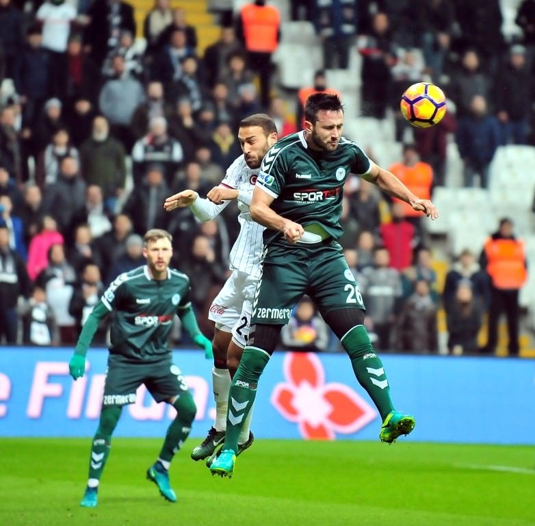 Beşiktaş-Atiker Konyaspor karşılaşmasından kareler