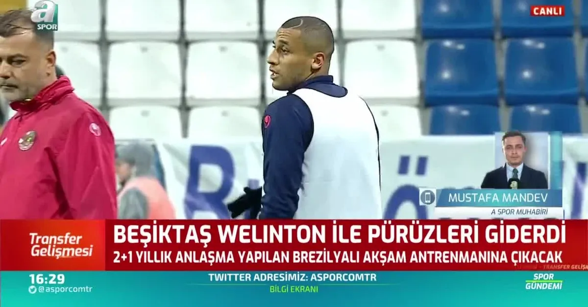 Beşiktaş Welinton ile pürüzleri giderdi