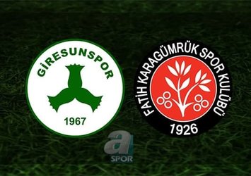 Giresunspor - Karagümrük | CANLI