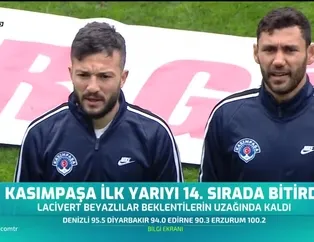 Kasımpaşa ilk yarıyı 14. sırada bitirdi