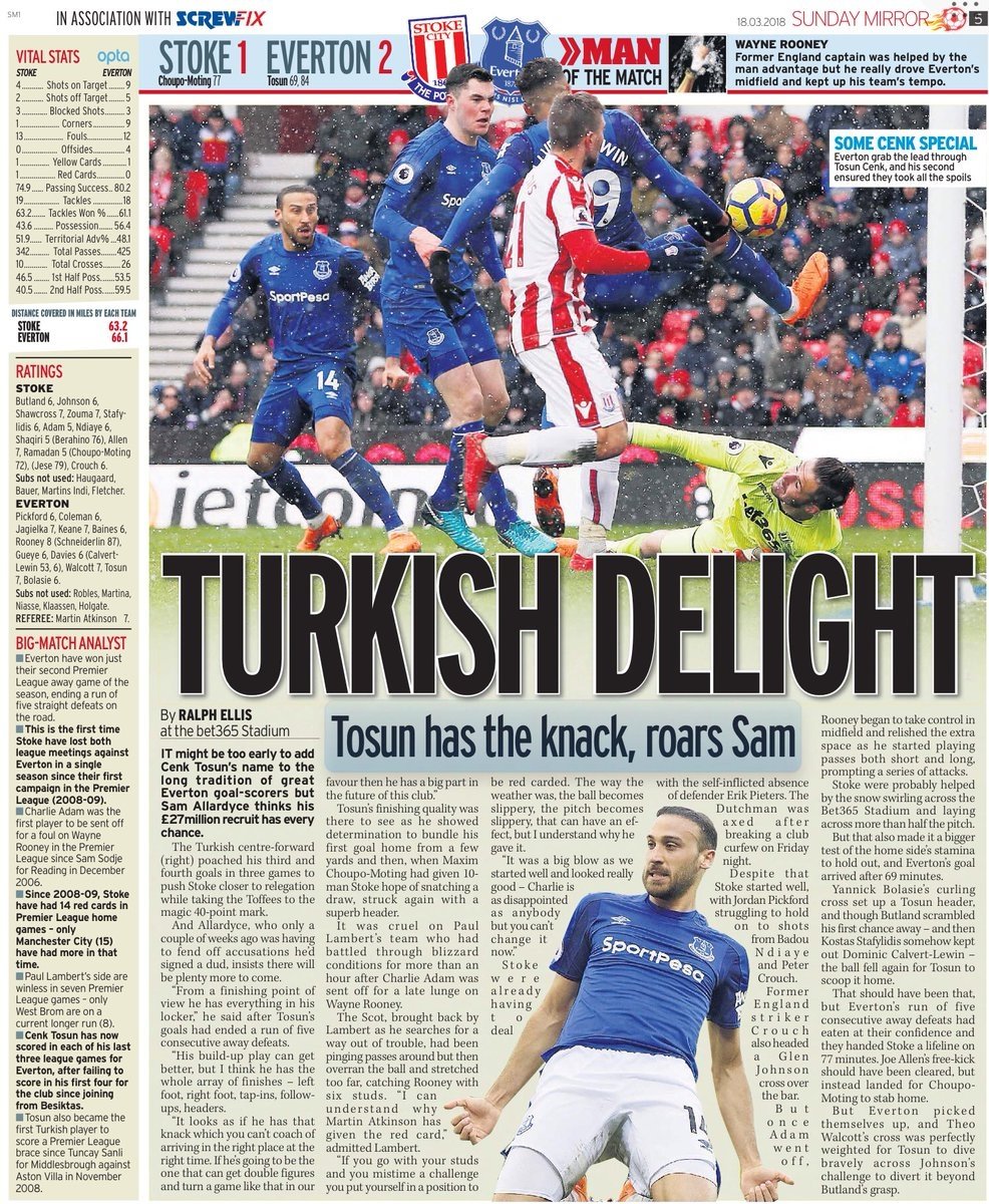 Ada basınından Cenk Tosun’a övgüler