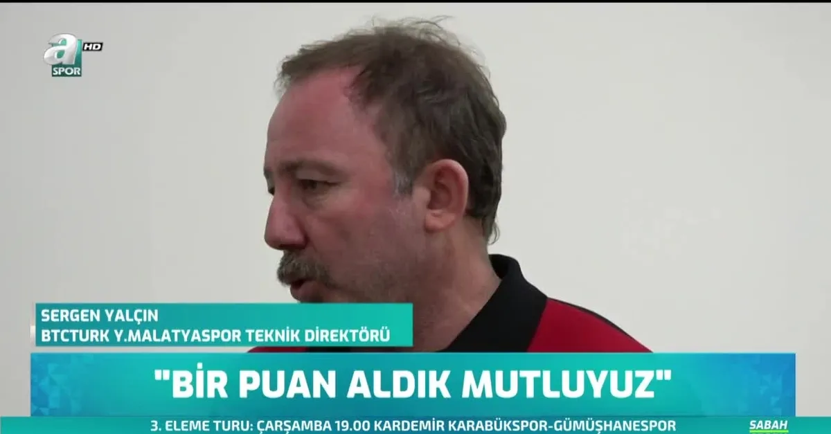 Sergen Yalçın: Bir puan aldığımız için mutluyuz