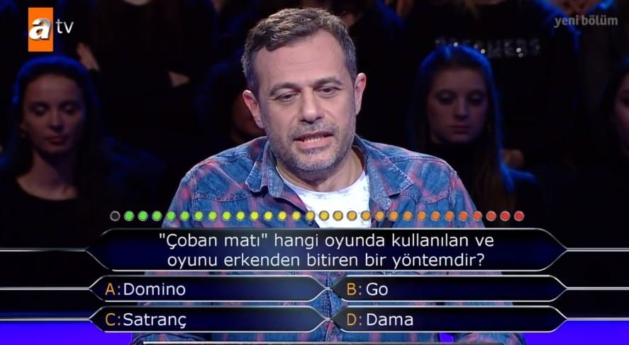 Kim Milyoner Olmak İster 788. son bölüm soru ve cevapları 26 Kasım 2018