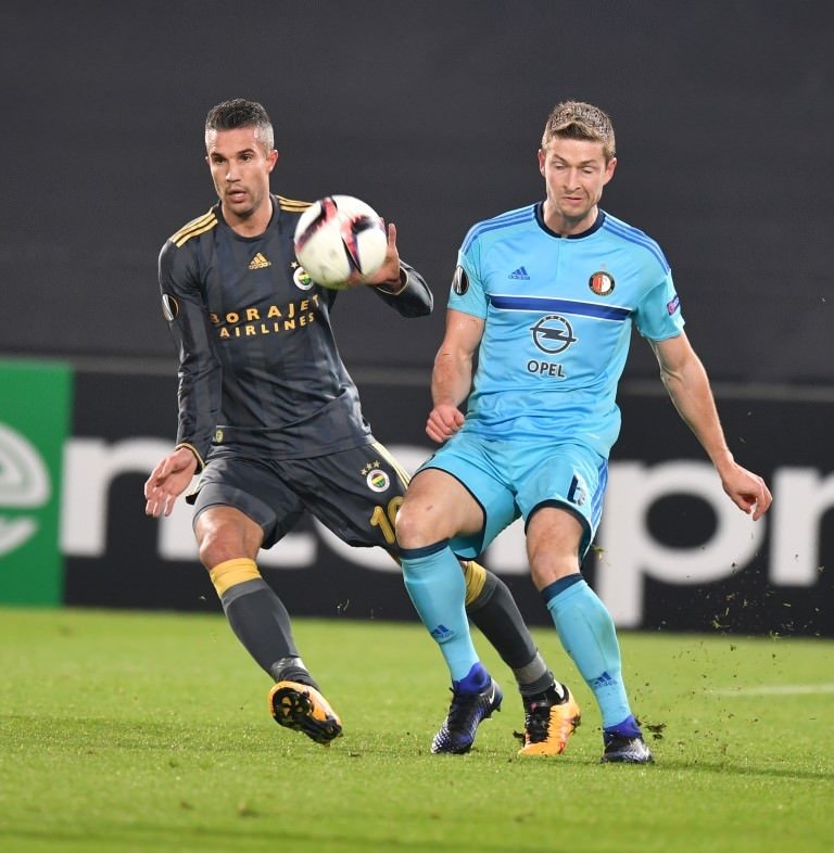 Feyenoord - Fenerbahçe mücadelesinden kareler