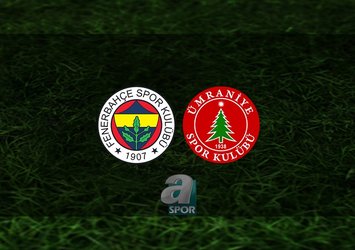 F.Bahçe Ümraniyespor'u ağırlıyor!