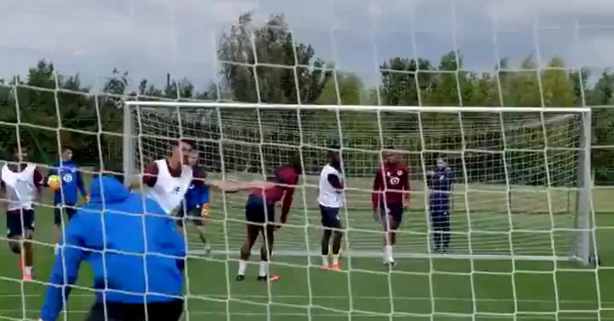Yusuf Yazıcı antrenmanda şov yaptı! 20 saniyede 3 gol