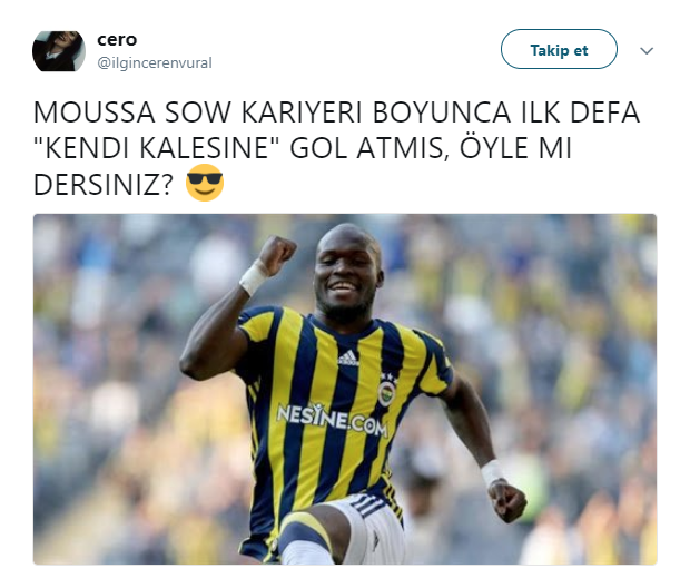 Moussa Sow kendi kalesine attı, sosyal medya yıkıldı!