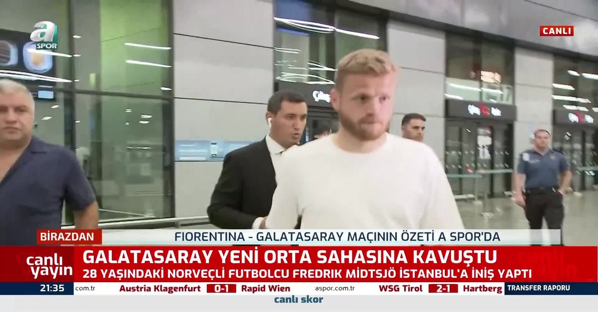 Galatasaray'ın yeni transferi Fredrik Midtsjö İstanbul'da!