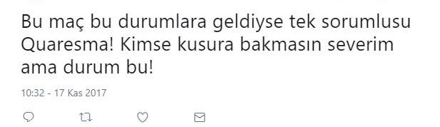 ’’Hey Quaresma come to kendine’’