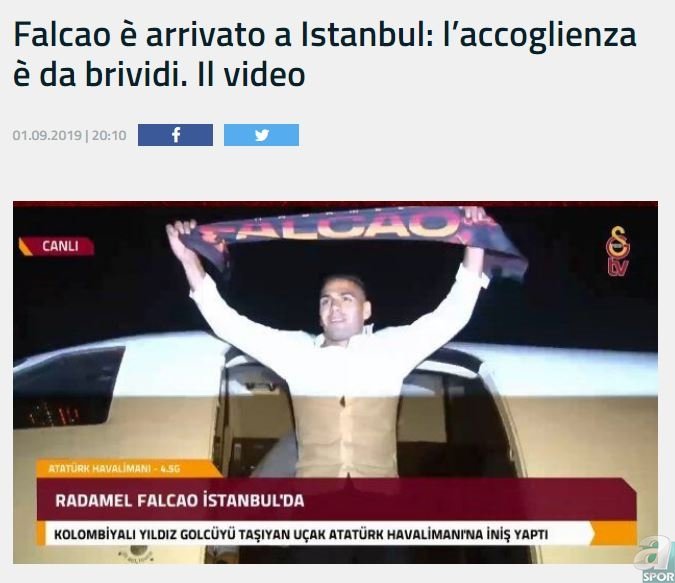 Galatasaray taraftarının Falcao karşılaması dünyayı şaşırttı!