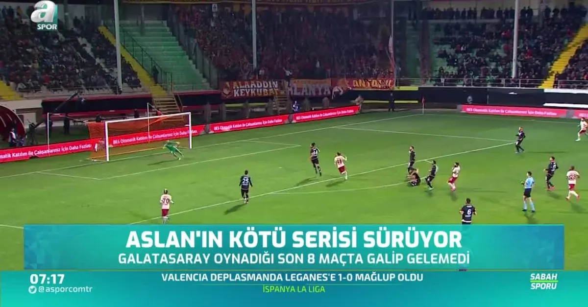 Aslan'ın kötü serisi sürüyor