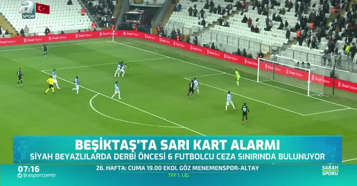 Beşiktaş'ta sarı kart alarmı