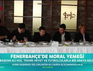 Fenerbahçe'de moral yemeği