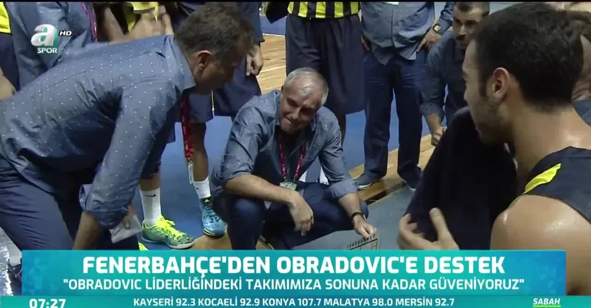 Fenerbahçe'den Obradovic'e destek