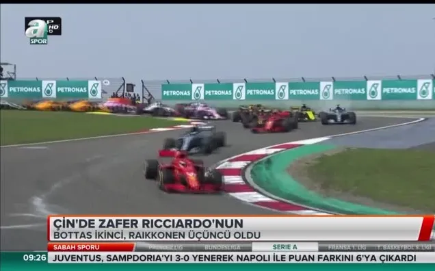 Çin'de zafer Ricciardo'nun
