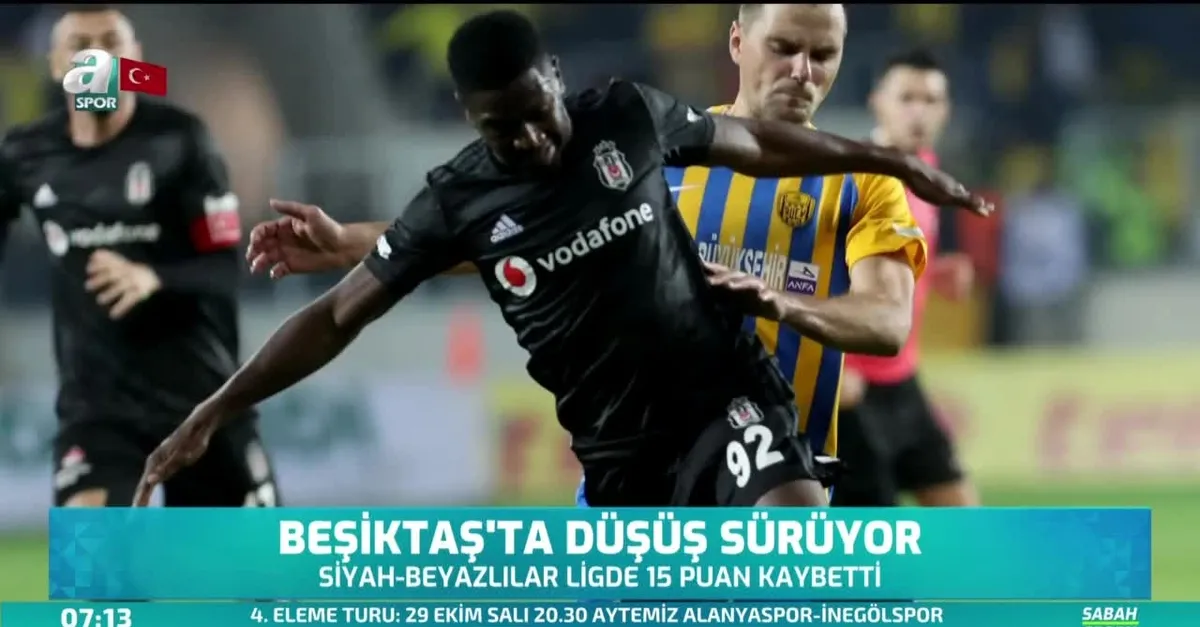 Beşiktaş'ta düşüş sürüyor