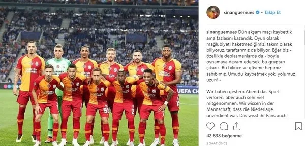 Sinan Gümüş'ten Porto paylaşımı - 1