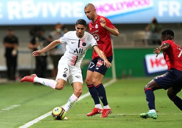 Hakimi'ye PSG - Lille maçında çirkin protesto!