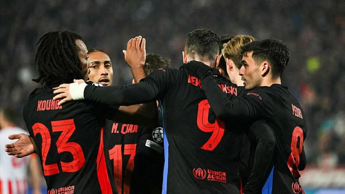 Kızılyıldız 2-5 Barcelona (MAÇ SONUCU-ÖZET)