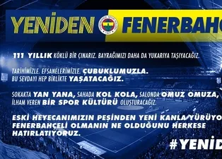 Fenerbahçe'den yeni slogan: Yeniden