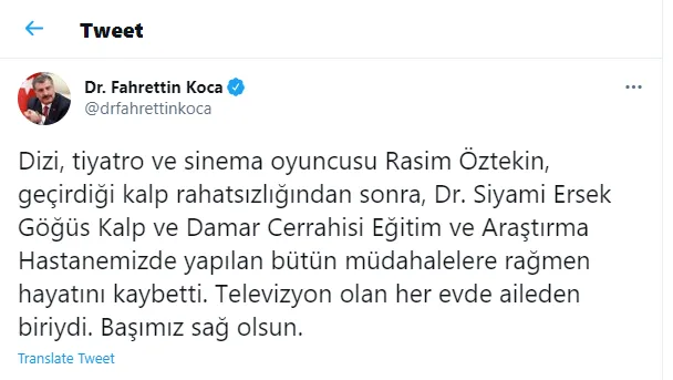 Usta oyuncu Rasim Öztekin'in vefatı yasa boğdu! Spor camiasından başsağlığı mesajı... - 1