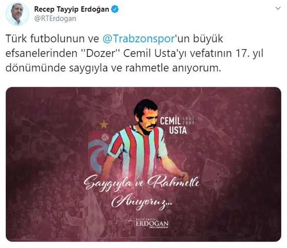 Başkan Recep Tayyip Erdoğan Cemil Usta'yı andı - 1