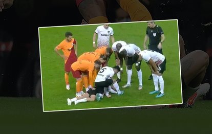 Galatasaray - Gaziantep FK maçında korkutan anlar! Yerde hareketsiz kaldı
