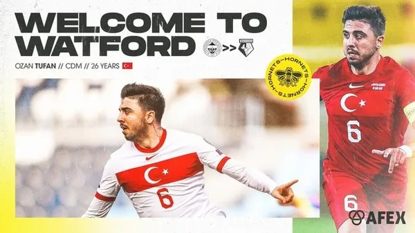 Son dakika spor haberi: Fenerbahçe'de transferle ayrılık! Ozan Tufan resmen Watford'da - 1