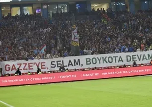 Trabzonspor taraftarları Gazze'yi unutmadı!