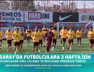 Galatasaray'da futbolculara iki hafta izin