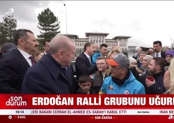 Başkan Erdoğan ralli grubunu uğurladı