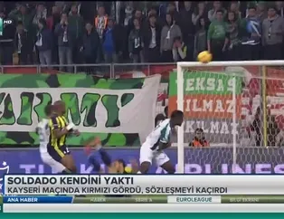 Soldado kendini yaktı