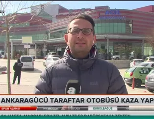 Ankaragücü taraftar otobüsü kaza yaptı