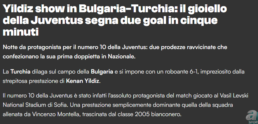 İtalya’da Kenan Yıldız rüzgarı! Çizme basını milli futbolcuyu övdü