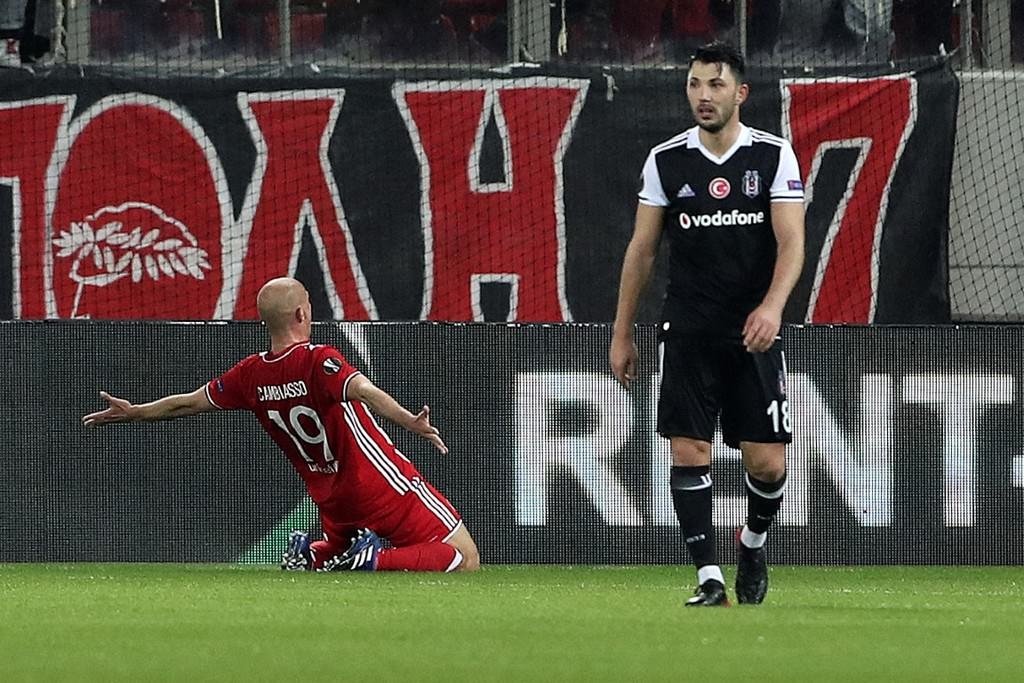 Olympiakos - Beşiktaş maçından kareler